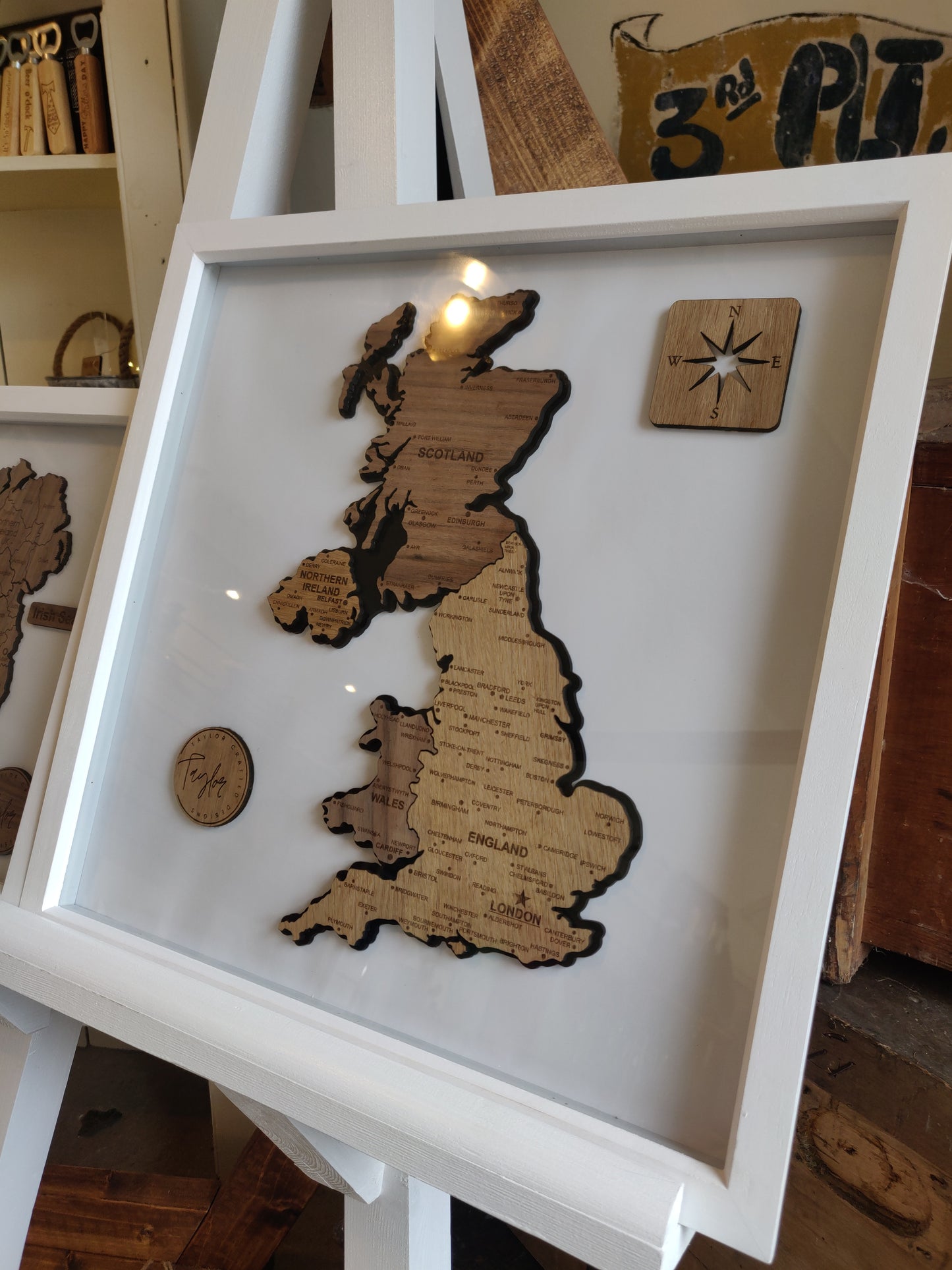 UK 3D Wood Map