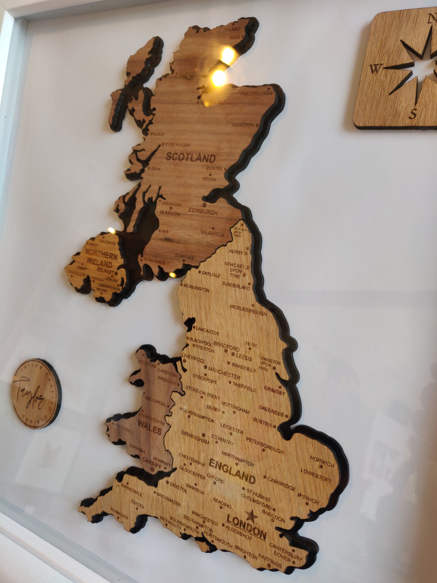 UK 3D Wood Map