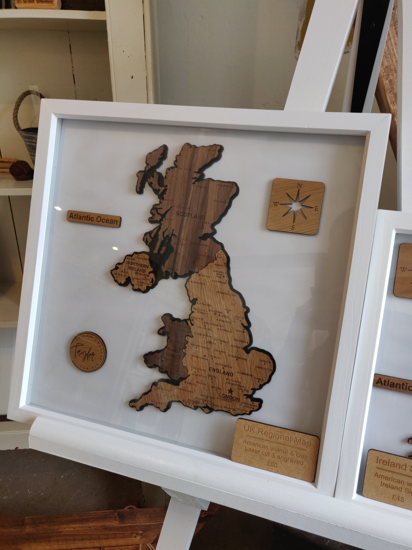 UK 3D Wood Map