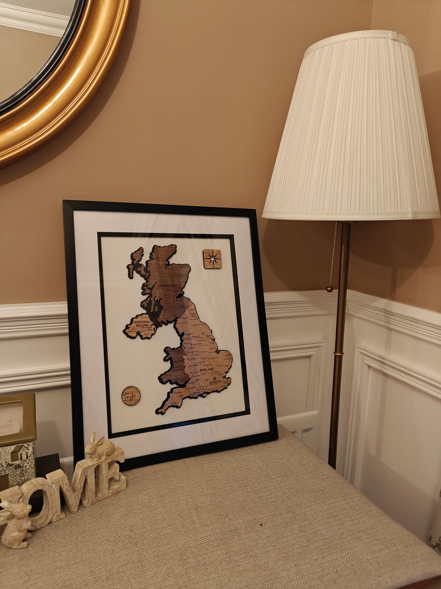 UK 3D Wood Map