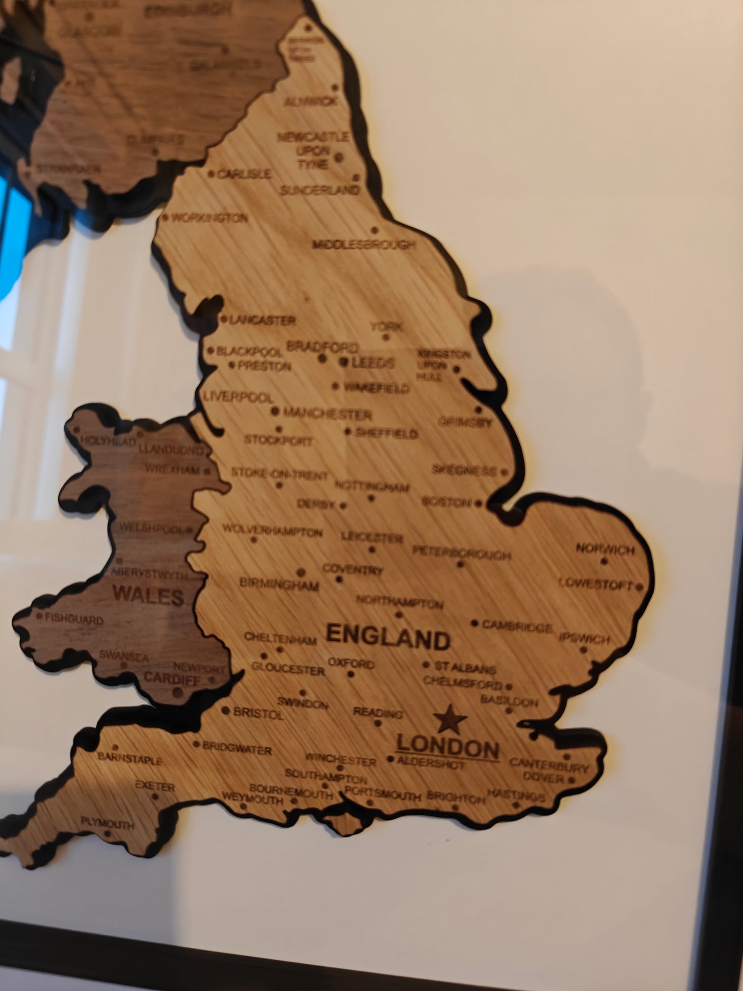 UK 3D Wood Map
