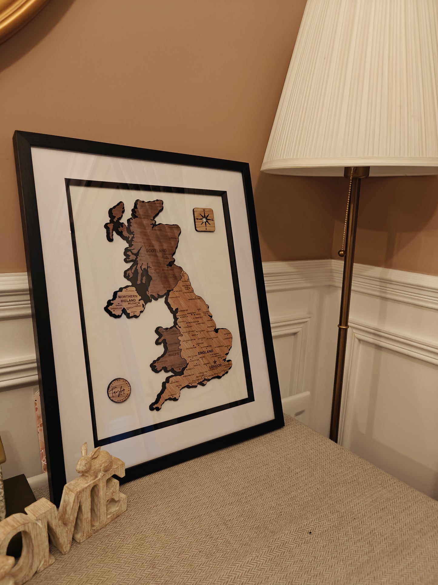 UK 3D Wood Map