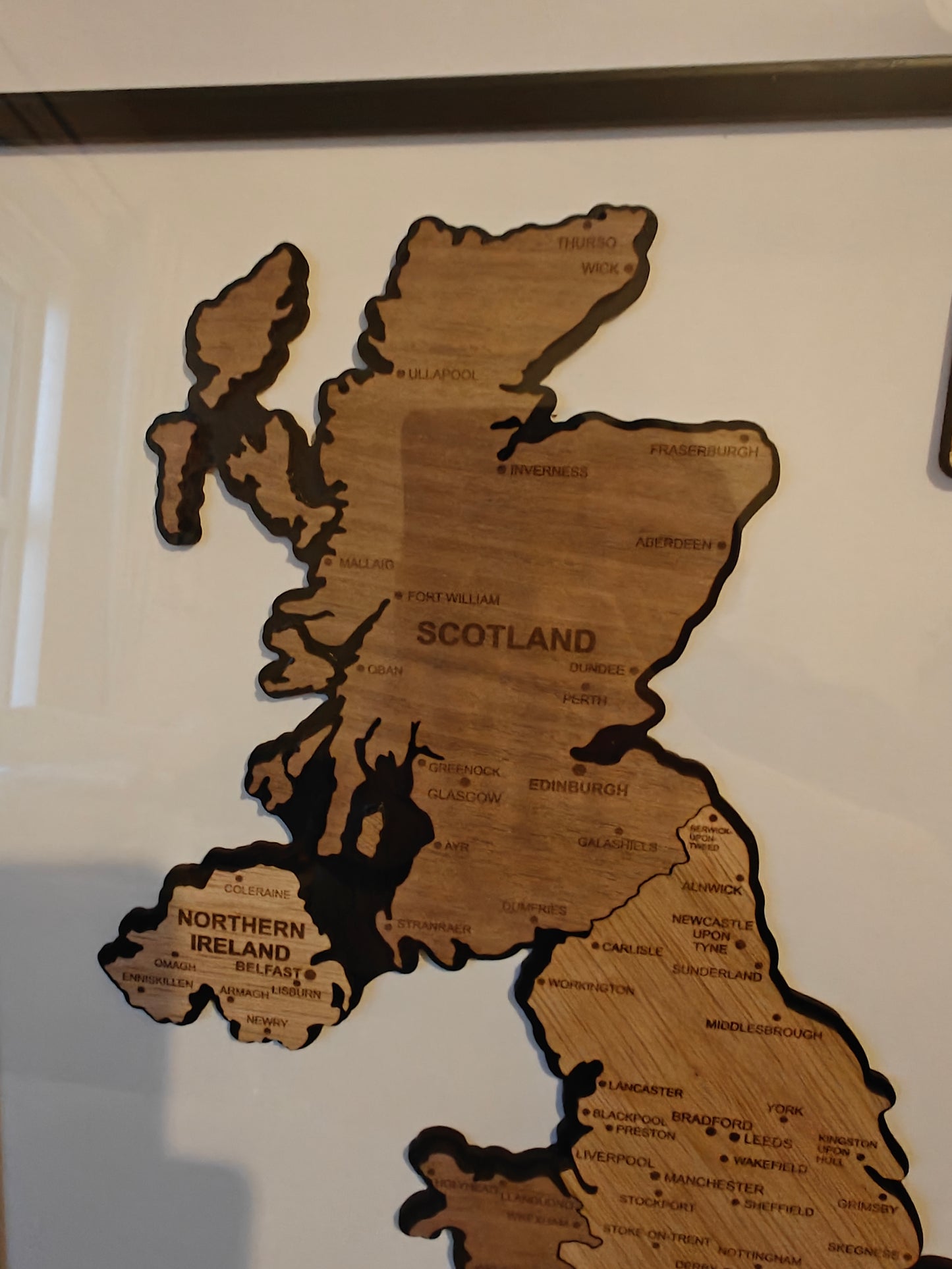 UK 3D Wood Map